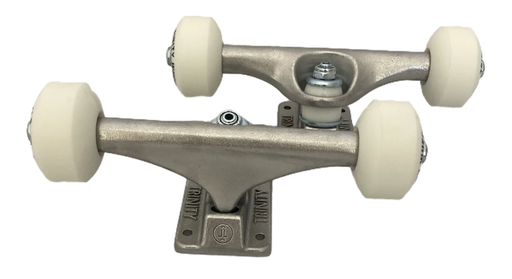 Trinity Trucks/Wheels/Bearings Combo 5.0" Raw