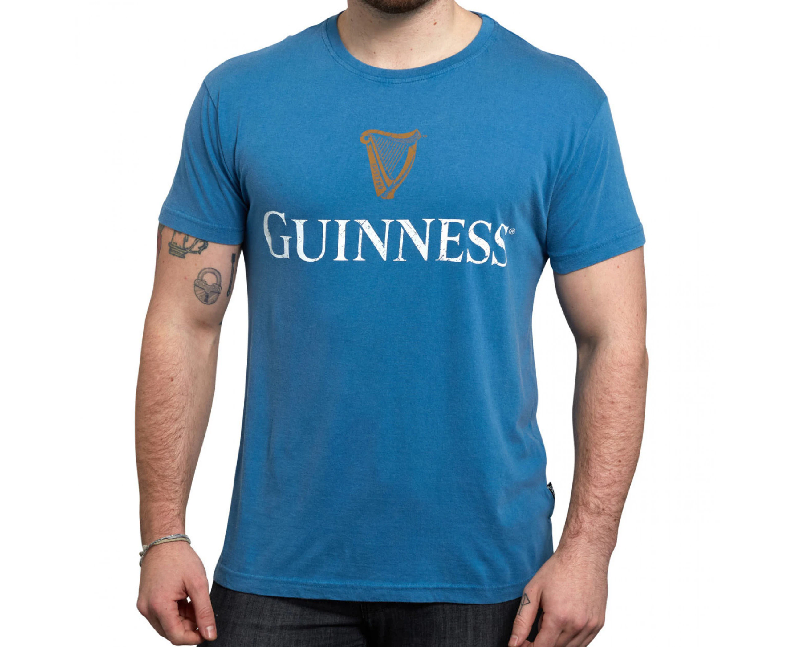 Guinness Harp Logo Blue T-Shirt