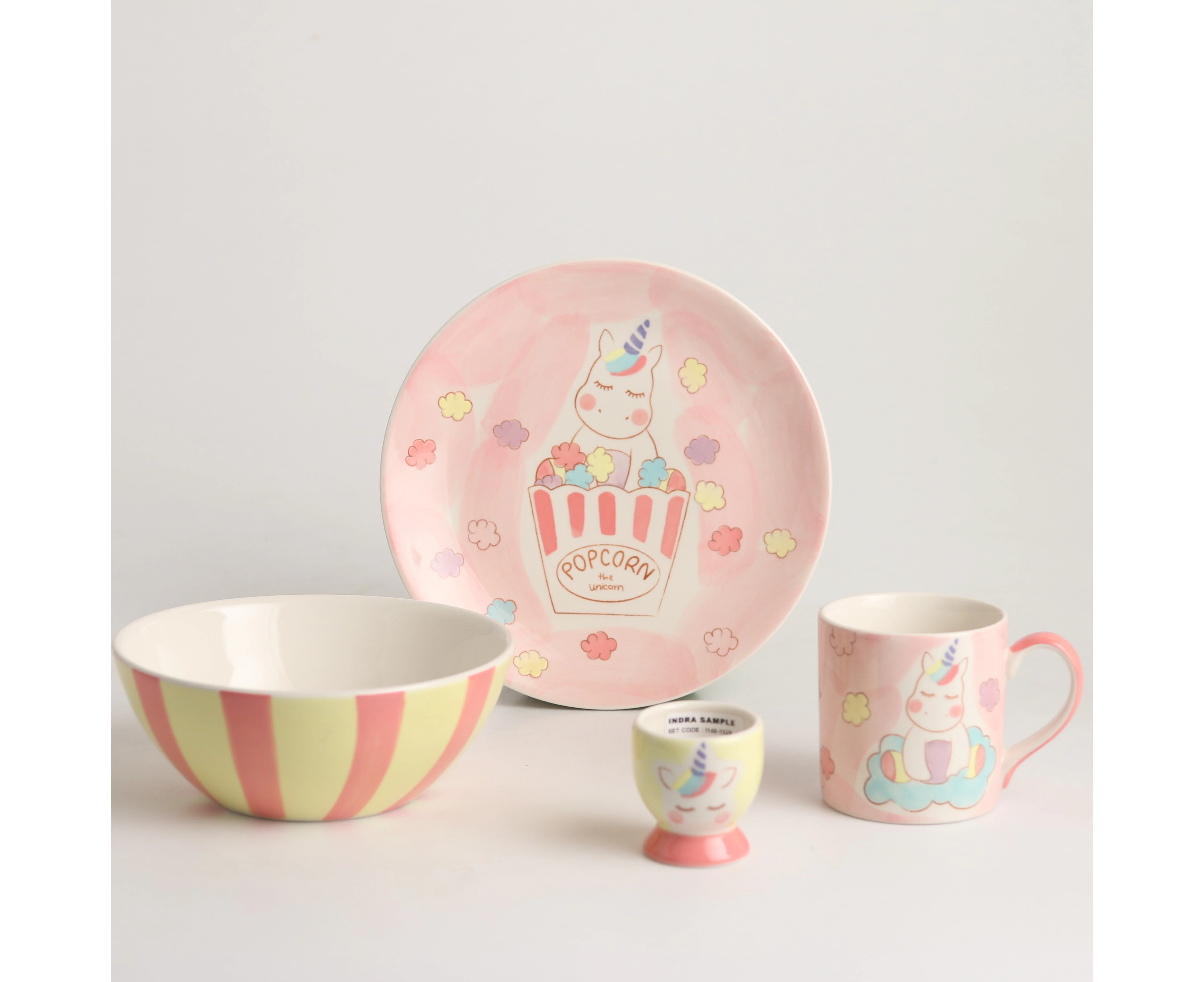 Royalclub 4 Piece Popcorn Kid's Breakfast Set