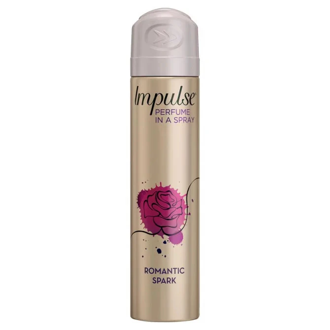 Impulse Women Body Spray Aerosol Deodorant Romantic Spark 75mL