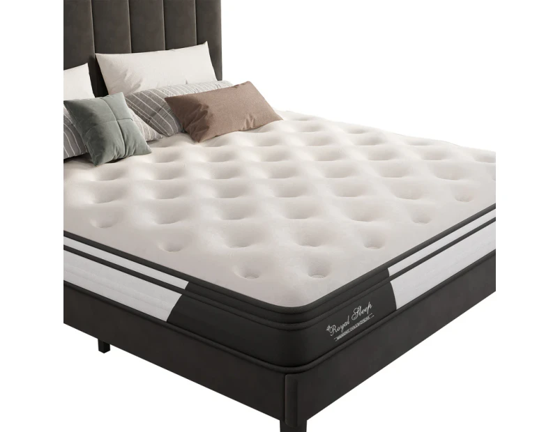 Royal Sleep King Size Bed Mattress Memory Foam Bonnell Spring Medium Firm 24cm