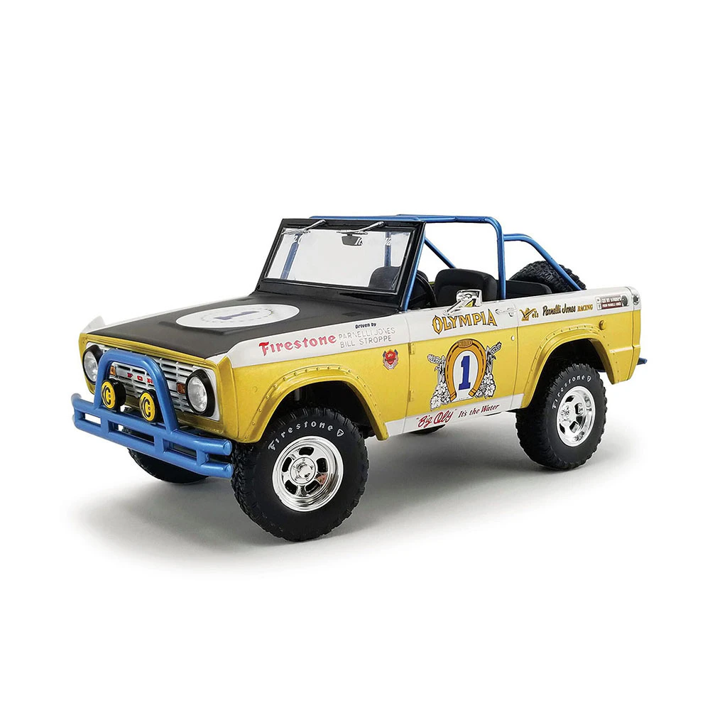 Acme Licensed 1:18 Scale Big Oly Tribute Edition Ford Baja Bronco 1970 Diecast Model Car