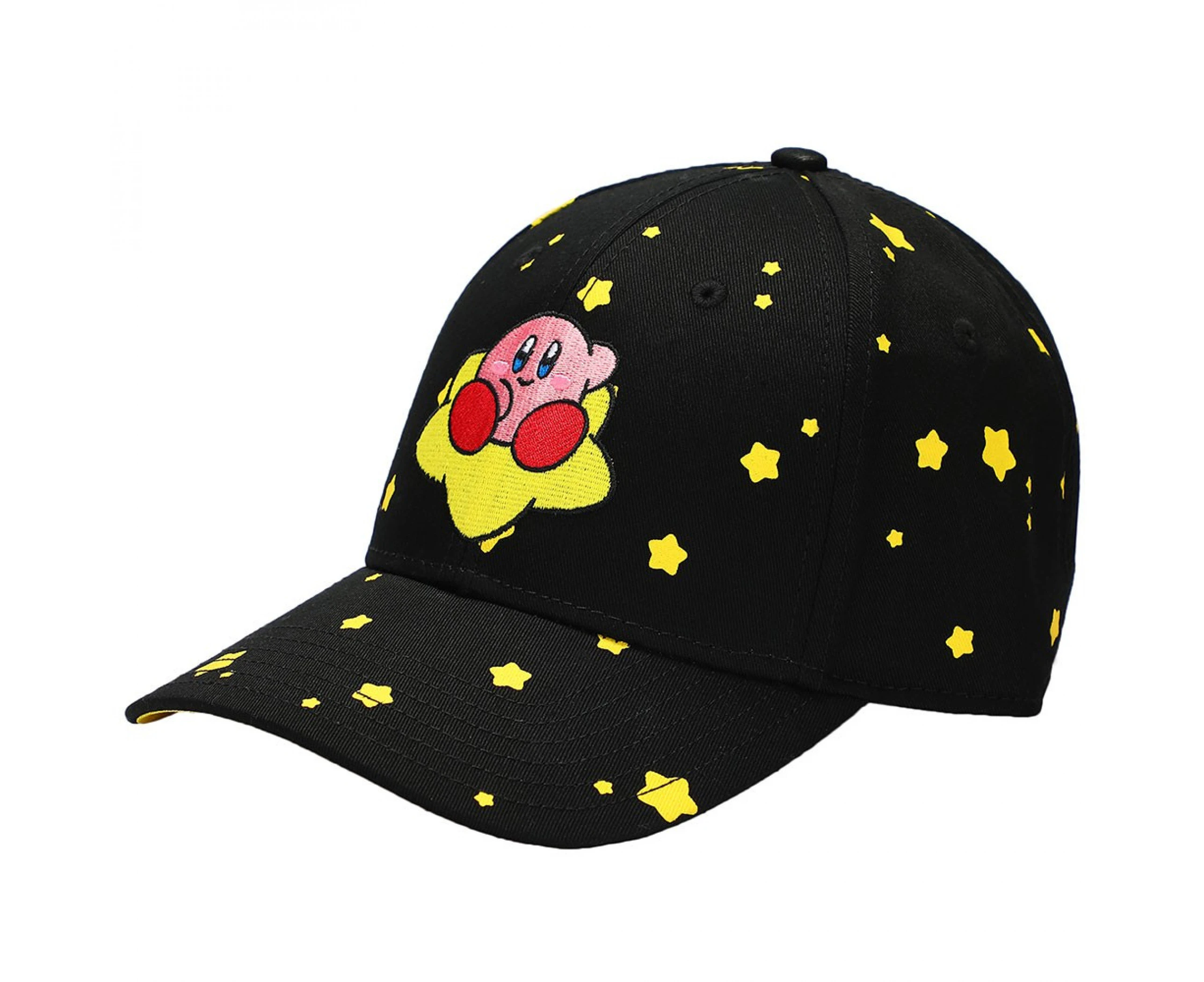 Kirby Stars Embroidered Pre-Curved Bill Snapback Hat