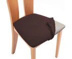 Set of 4 Pcs Stretch Dining Chair Covers Coffee