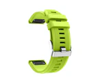 WIWU 22mm Silicone Watchband With Silver Buckle Quick Release Strap For Garmin Fenix 5-Green