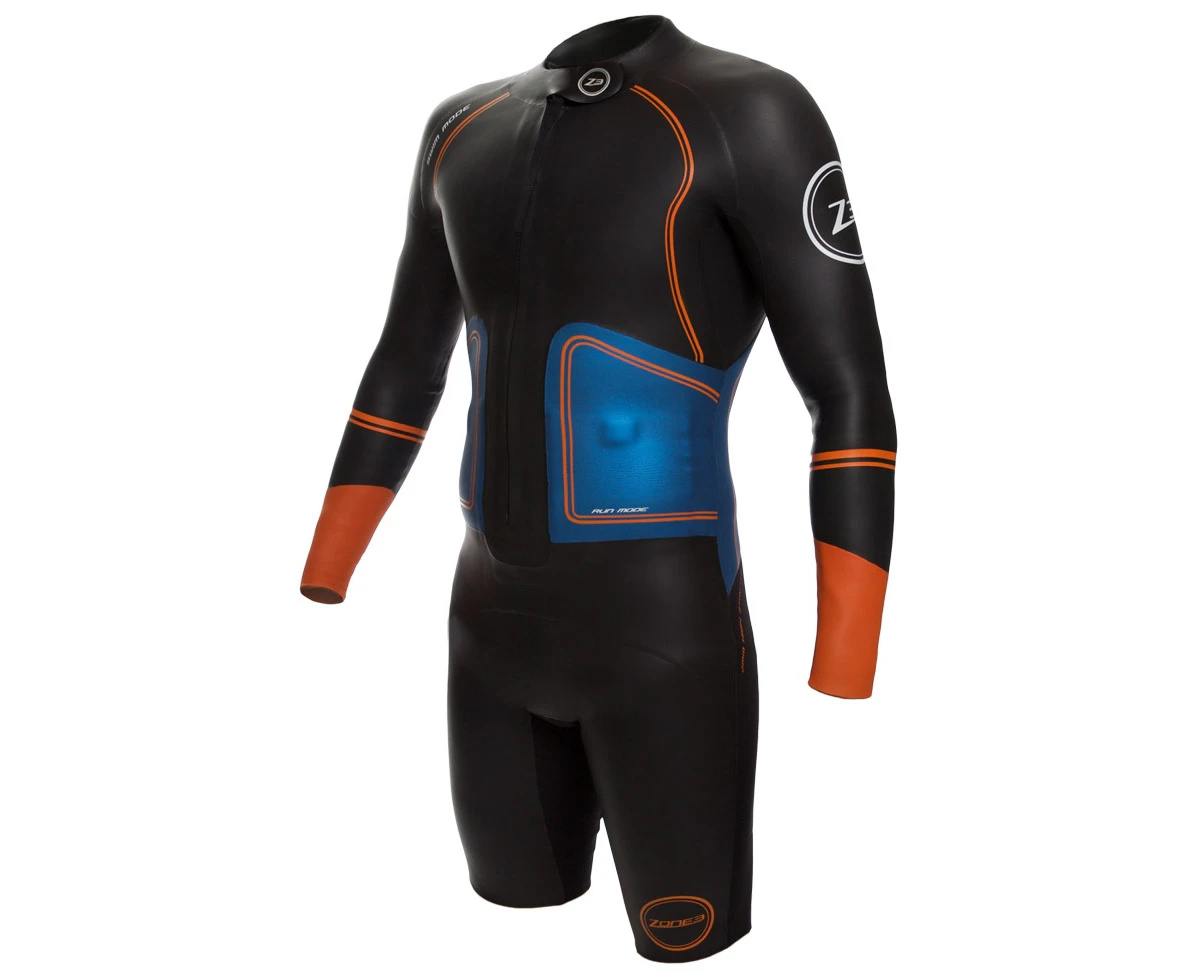 Zone3 Men's Swim-Run Evolution Wetsuit with 8mm Calf Sleeves - Black