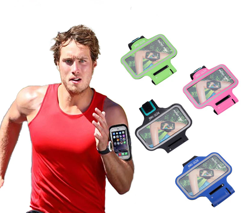 Adore RH07 5.5" Sport Running Armbands Case Waterproof Phone Case Arm Bag Phone Holder For Man Woman Running Fitness-Blue