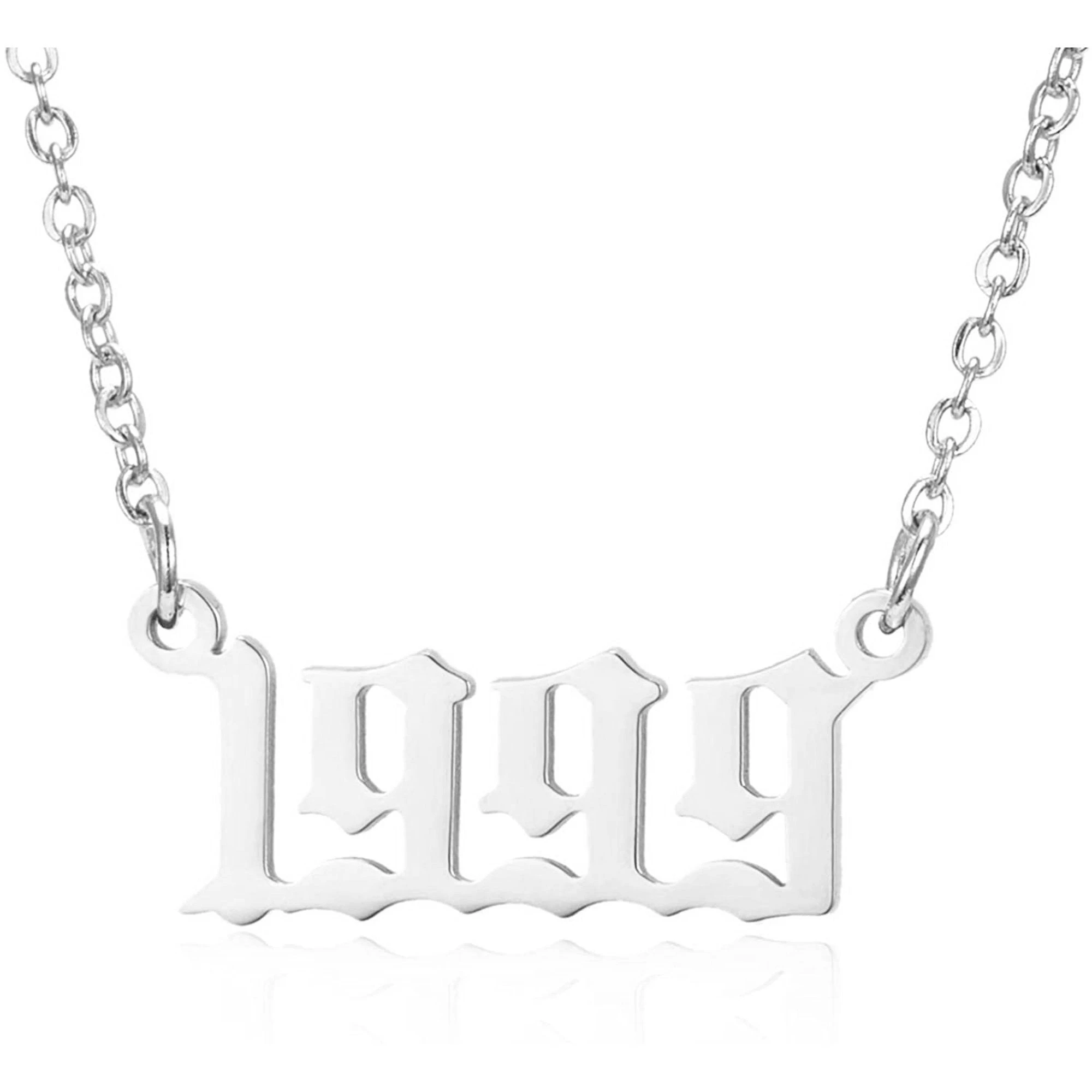 Prime & Pure 9K White Gold Birthyear Necklace 1999 - 55cm