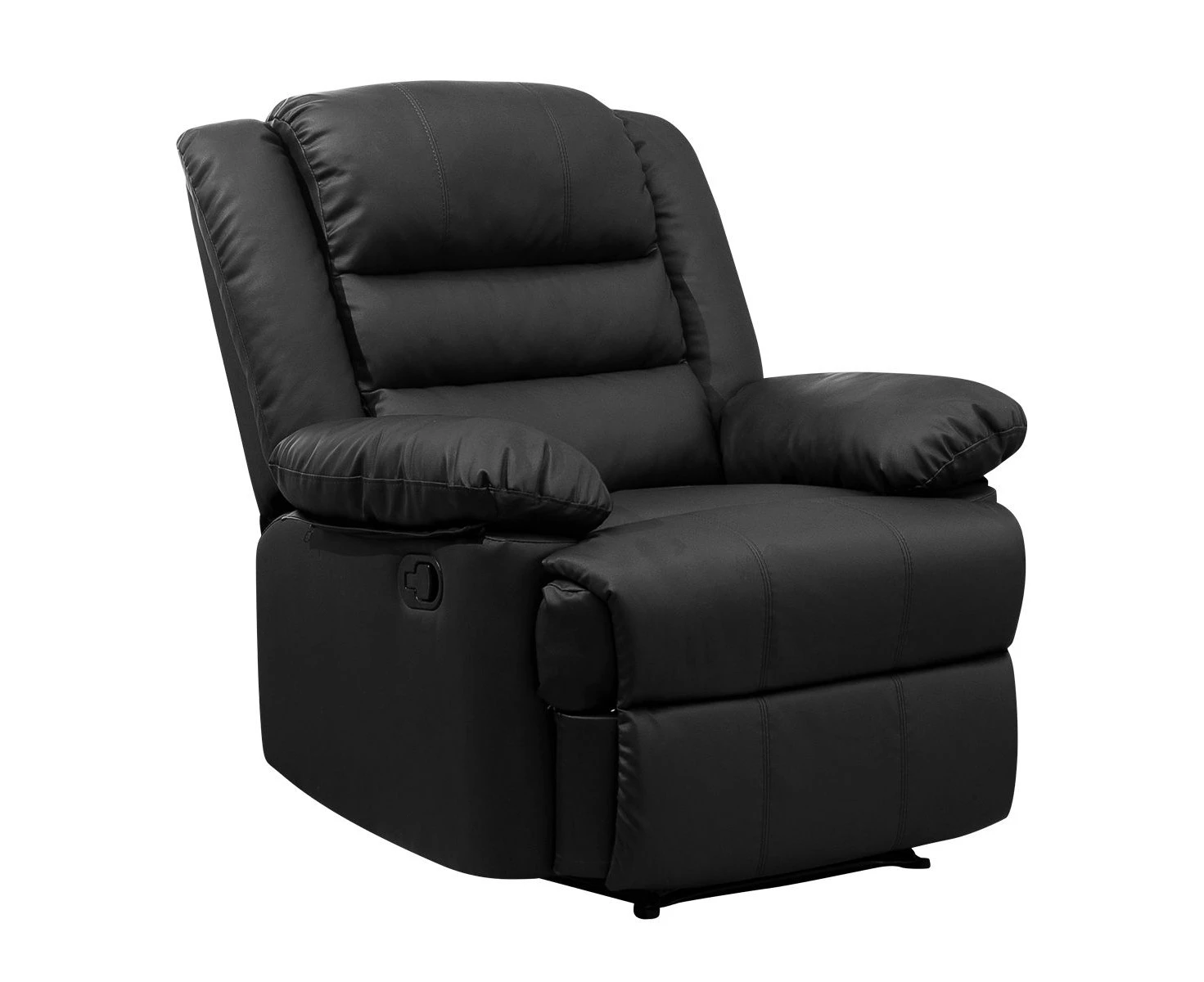 Luxury Armchair Lounge Recliner Chair Leather Reclining Chair Black