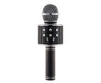 Handheld Wireless Bluetooth Microphone with Speaker for IOS Android Phone Computer 1800mAh Battery Black