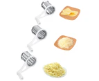 3 in 1 Handheld Manual Rotary Vegetable Chopper Cutter Meat Mincer Cheese Slicer Shredder