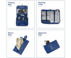 8 Pcs Set Packing Cubes Travel Cubes For Suitcase Luggage Organizers Packing Organizers,Navy(One Free Giveaway As Seen On Photo)