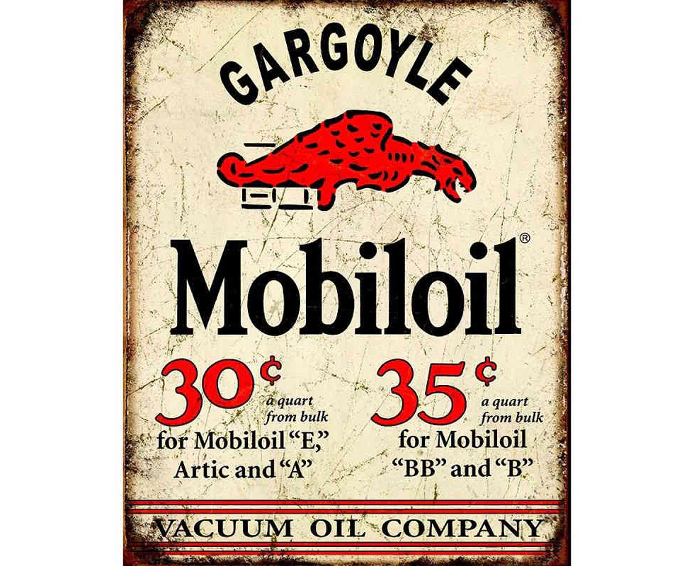 Mobil Gargoyle Metal Tin Sign