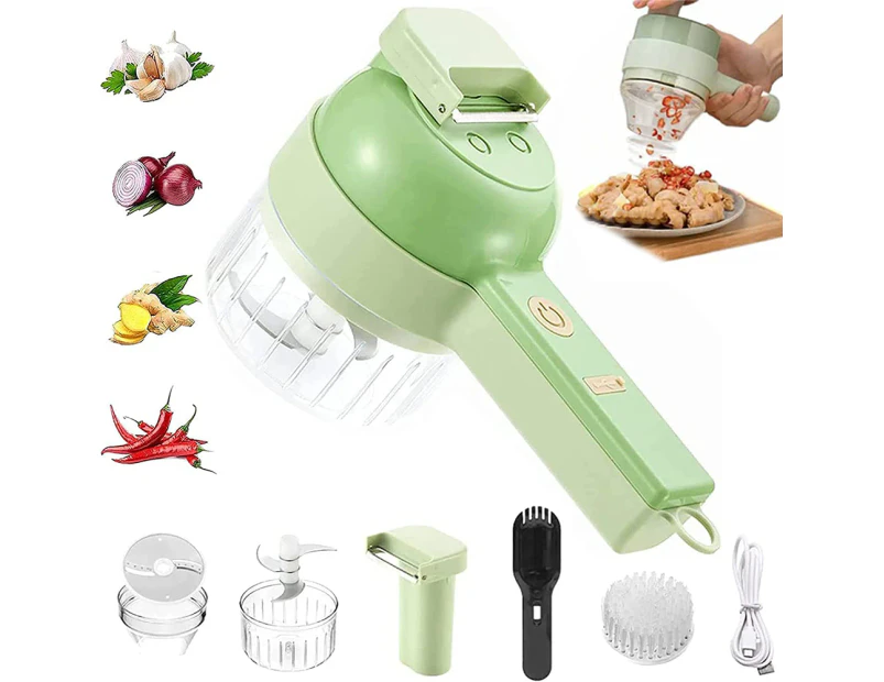 4 In 1 Handheld Electric Vegetable Cutter Multifunctional Vegetable Fruit Slicer