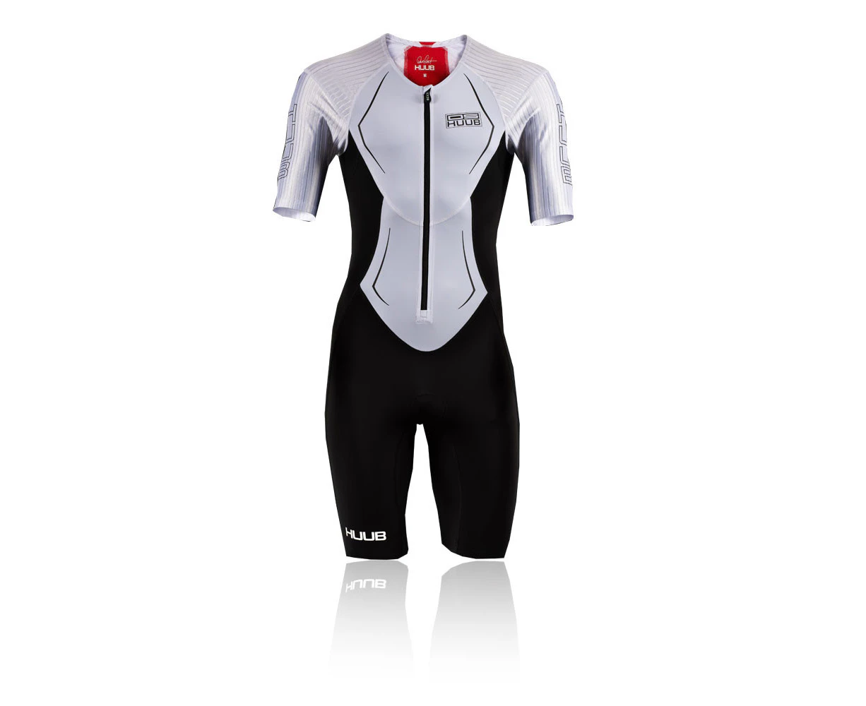 Huub Mens DS Long Course Tri Suit Black White Sports Cycling Running Triathlon