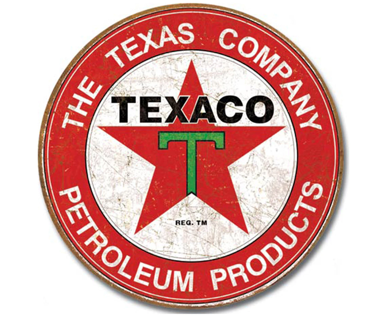 Texaco Texas Company Metal Tin Sign