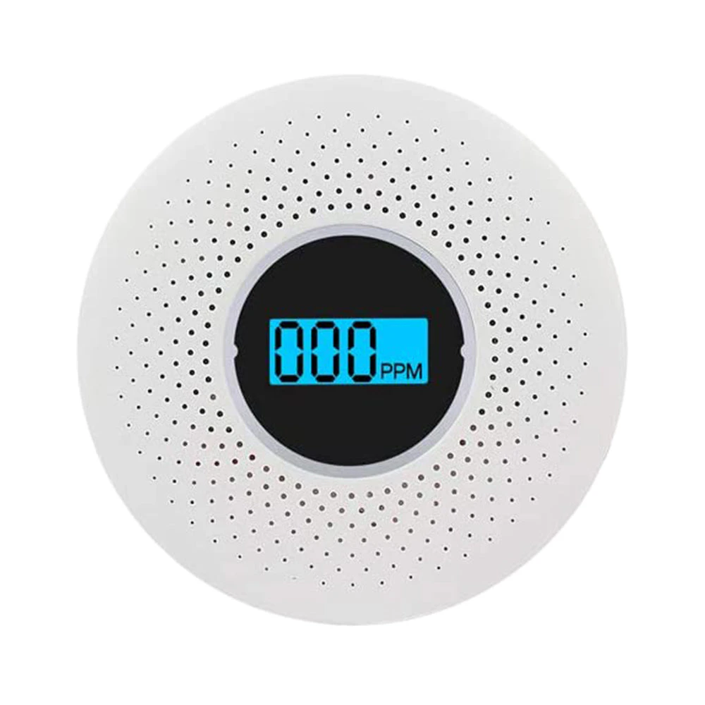 Smoke Detector and Carbon Monoxide Detector Alarm LCD Display Detector - One