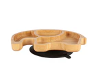 Black Elephant Children's Bamboo Suction Dinner Set - Stay Put Silicone Cup - Segmented - Eco-friendly - by Tiny Dining