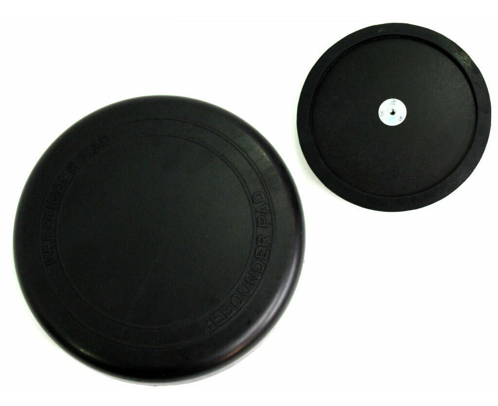 Rubber 12 Inch Drum Practice Pad In Black Natural Rebound