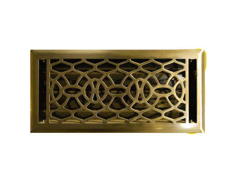 Pressed Steel Vent 8B with Damper - Gold Brass Plated