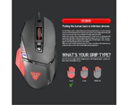 Fantech Gaming PC Mouse Wired RGB Light 8000 Adjustable DPI 8 Macro Button (X11) (Black)