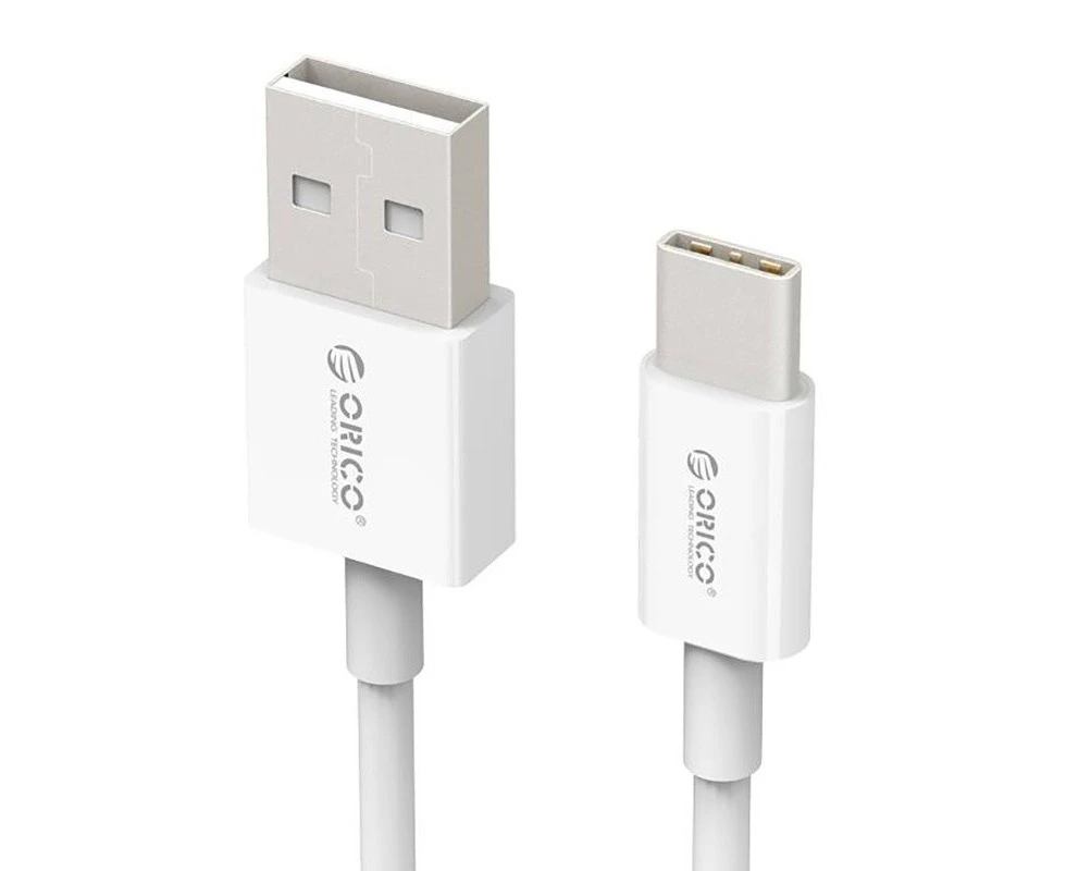 Orico ECU-10-WH 1m USB Type-A to Type-C Charge & Sync Cable White Fast Data Transfer