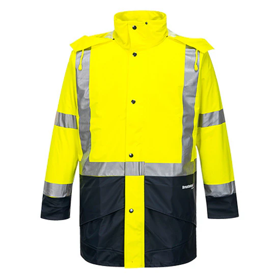 Huski Huski Premium Waterproof Farmers Hi-Vis Jacket / Welded Seams Men's - Yellow-navy