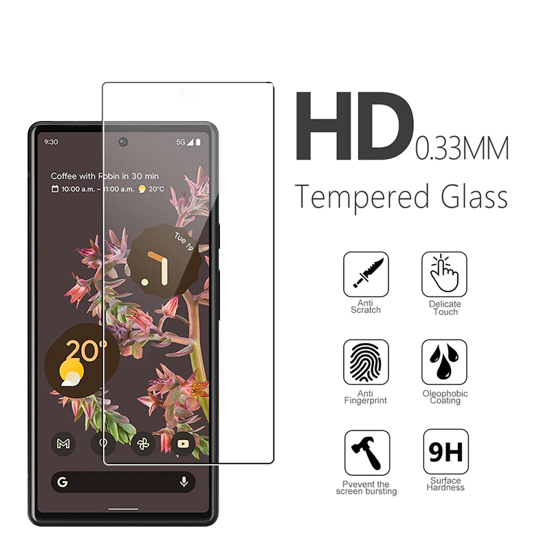 Nuglas Screen Protector Full Cover Premium Tempered Glass 9H For Google Pixel 7