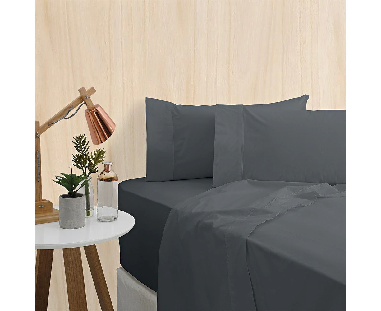 Bas Phillips Premium Bedding 400TC Bamboo Sheet Set King Bed Charcoal