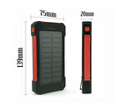 Portable Solar Panel Dual USB External Battery Power Bank Charger 50000mAh