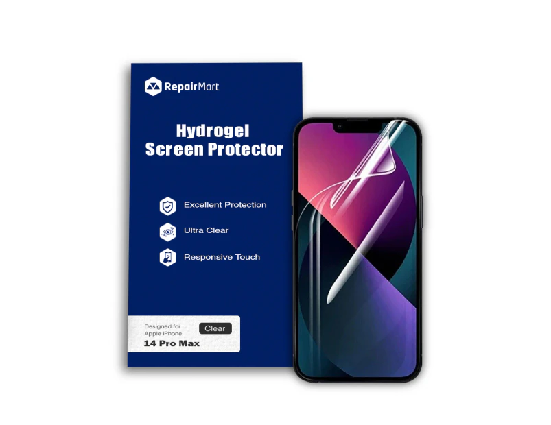 iPhone 14 Pro Max Compatible Premium Hydrogel Screen Protector With Full Coverage Ultra HD - Single Pack, High-Grade Korean Hydrogel Membrane