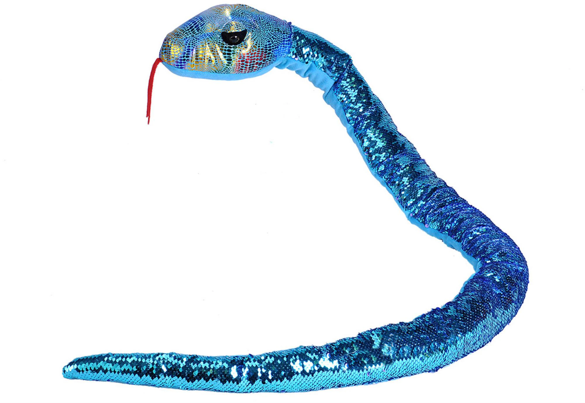 Sequin Snake Plush (Teal Purple)