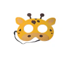 Felt Yellow and Brown Kid's Giraffe Costume Mask - New