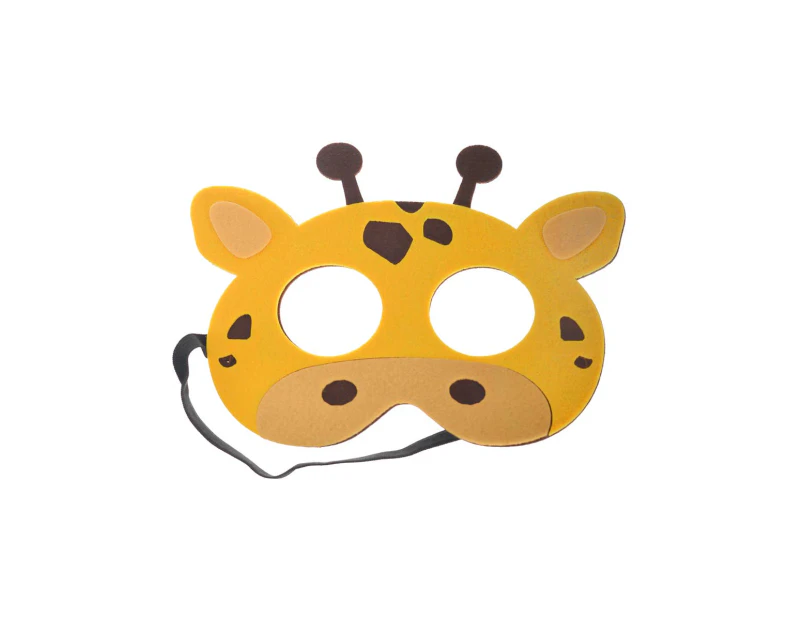 Felt Yellow and Brown Kid's Giraffe Costume Mask - New