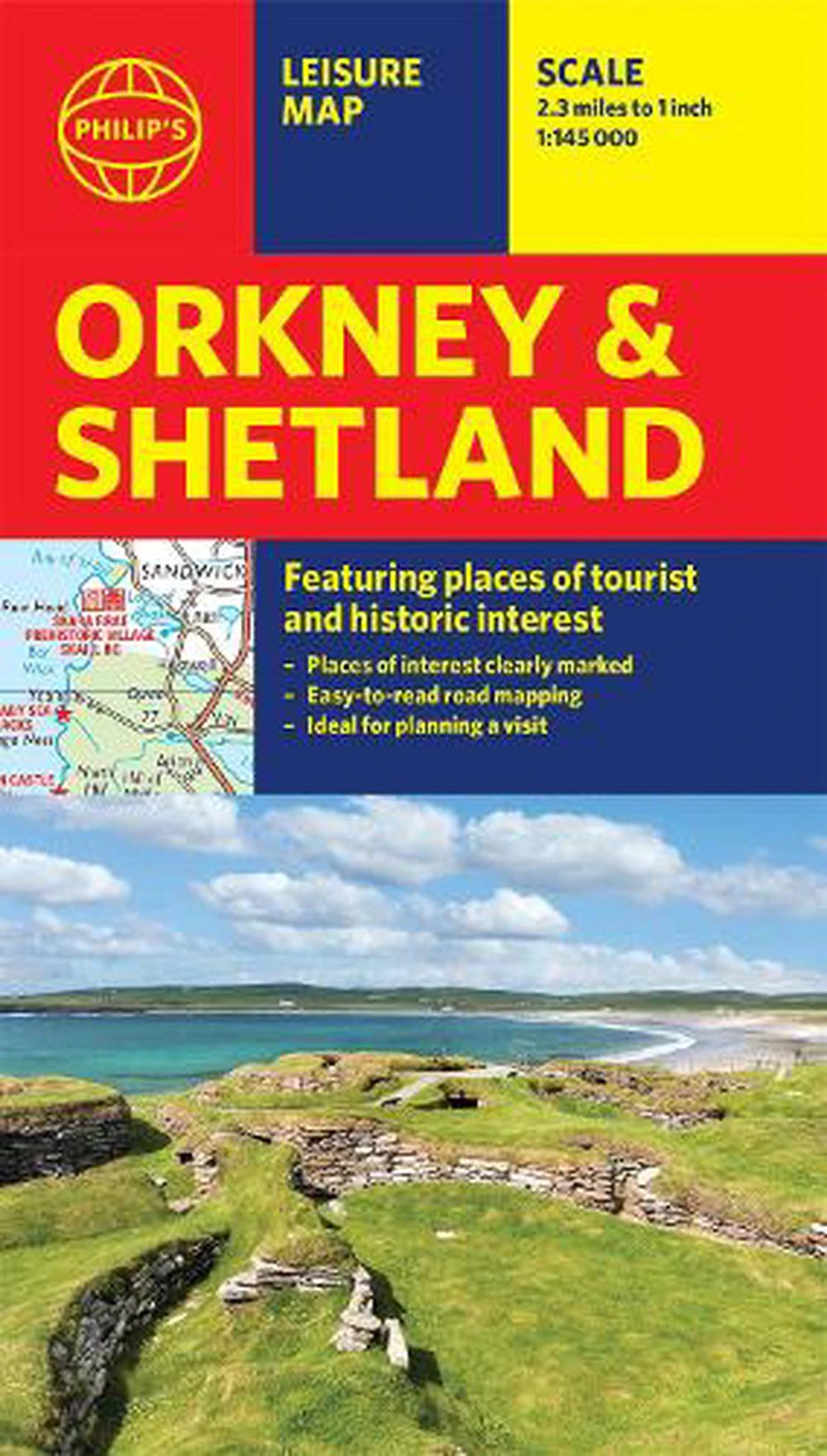 Philip's Orkney and Shetland: Leisure and Tourist Map