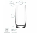 LAV Adora Highball Cocktail Tumbler Glasses - 390ml - Pack of 6