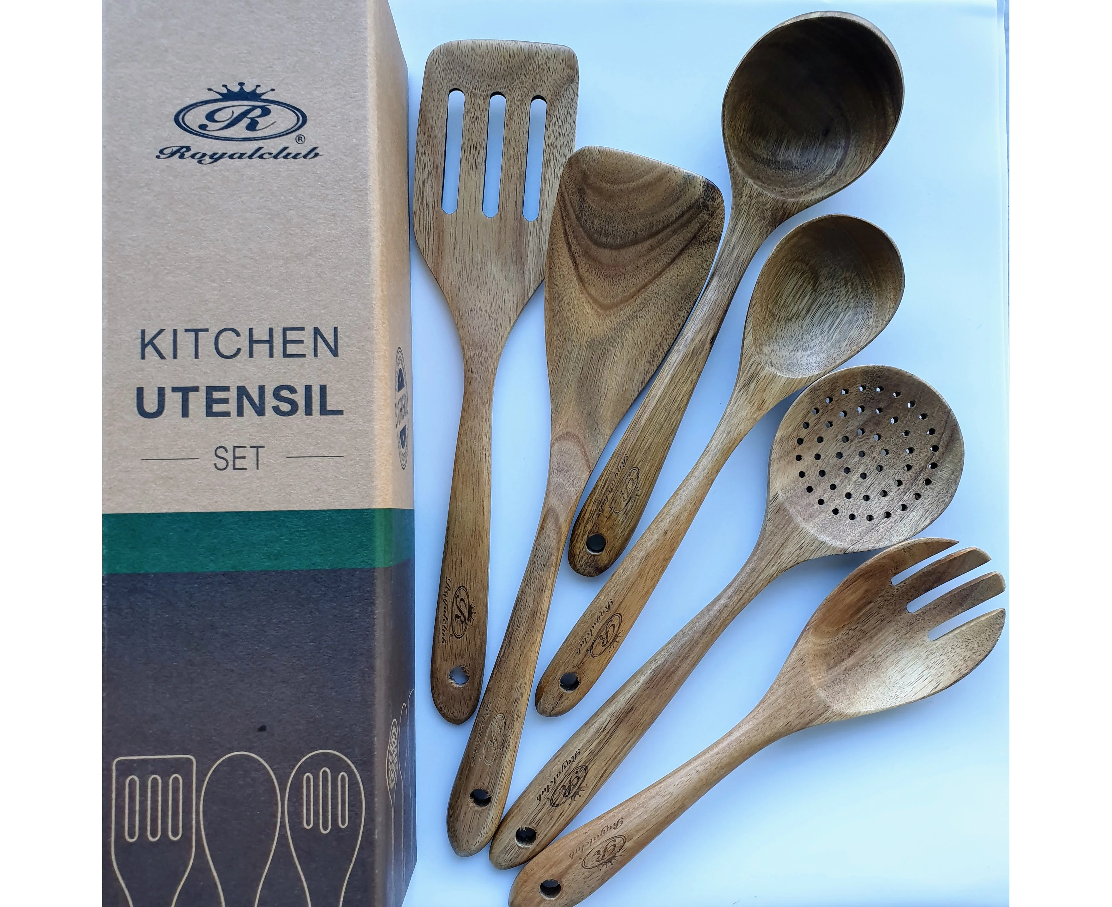 Royalclub Wooden Kitchen Utensil Set