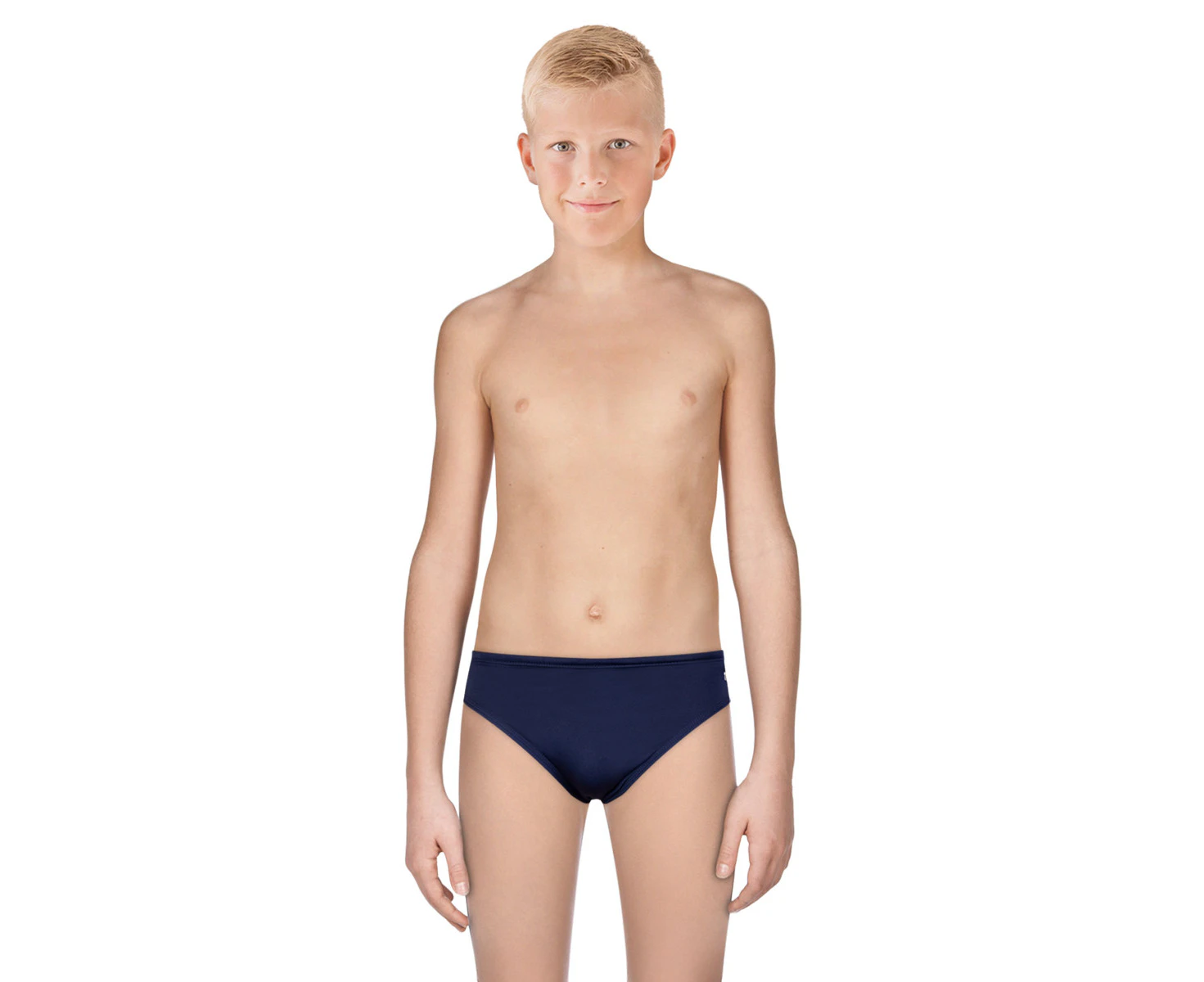 TYR Boy's Durafast Elite Solid Racer Brief - Navy - Blue