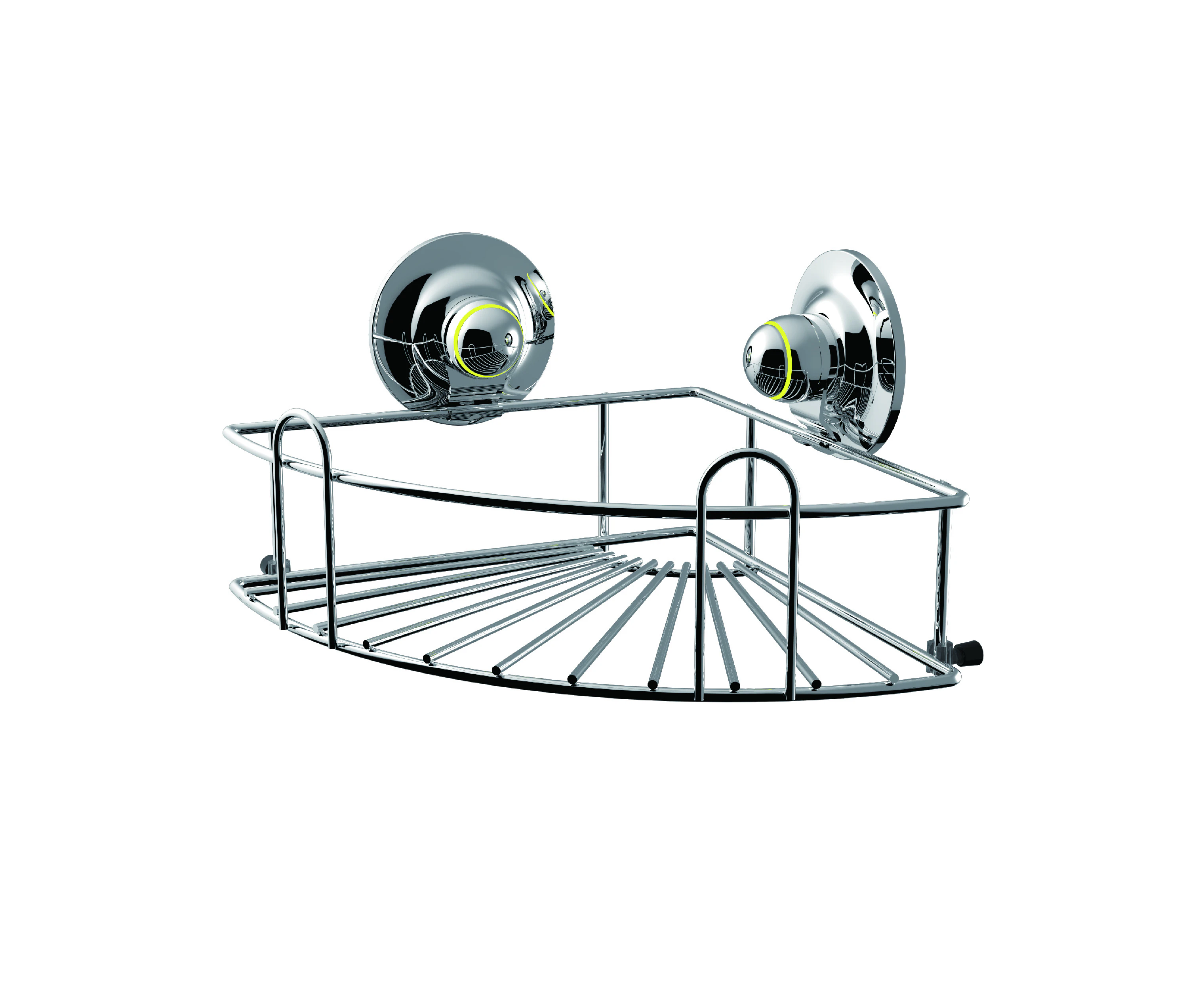 Chrome Suction Corner Basket Corner Shower Canddy