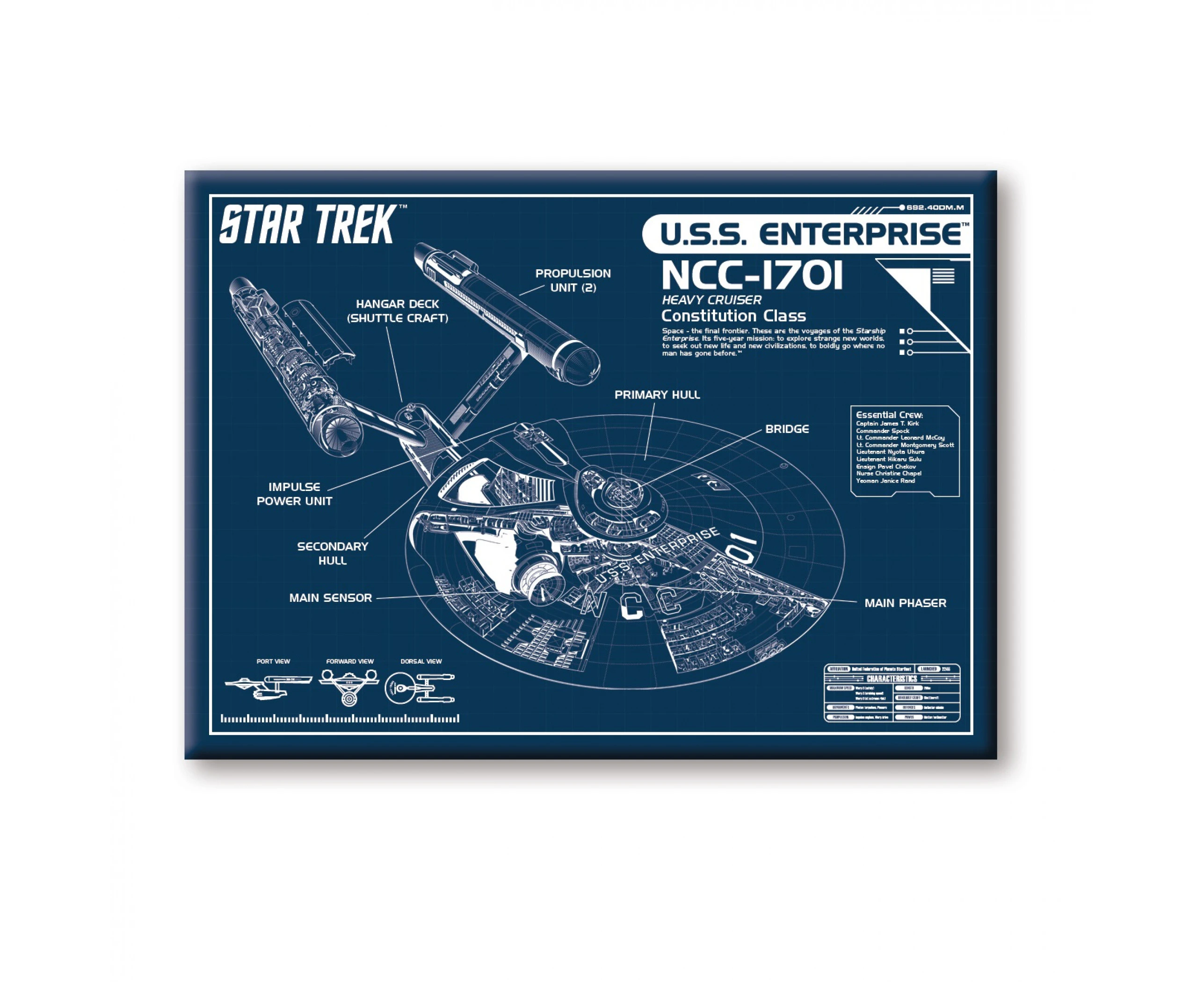 Star Trek U.S.S Enterprise Magnet