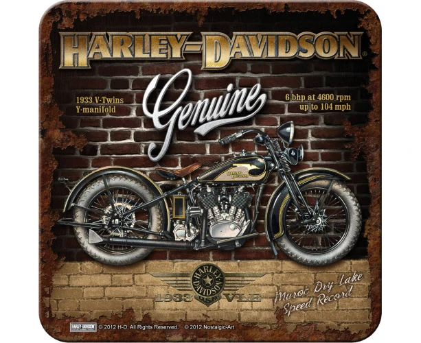 Harley Davidson Brick Wall Design German Made Coaster Man Cave