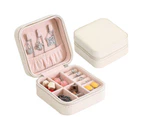 Eternal Portable Travel Jewelry Boxes Earring Organizer-White