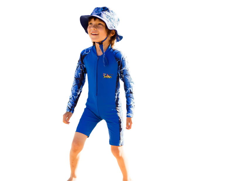 Radicool Australia UPF 100+ Kids Royal Print Long Sleeve Suit