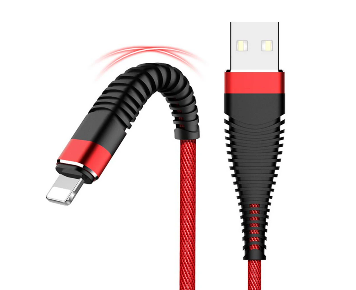 High-Tensile Lightning Cables iPhone Charger Cord Compatible with iPhone and iPad-Red