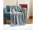 130x200cm Cozy Decorative Knit Woven  Woven Throw Blanket