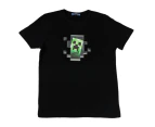 Kids Children's Boys Girls Minecraft T Shirt 100% Cotton A - Black