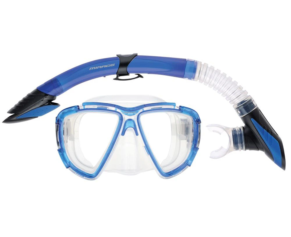 Platinum Adult Mask & Snorkel Set (Blue)