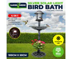 Garden Greens With Feeding Station And Lights 1M Bird Bath Solar Power AU STOCK