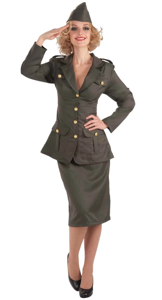 WWII Army Girl Womens 1940s Costume Womens