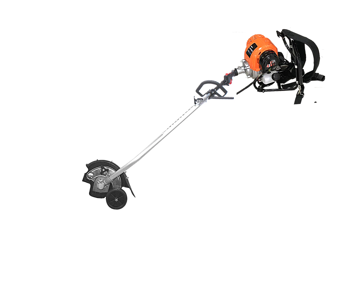 4-STROKE Backpack Petrol Grass Lawn Edger Garden Weed Trimmer Blade Cutting